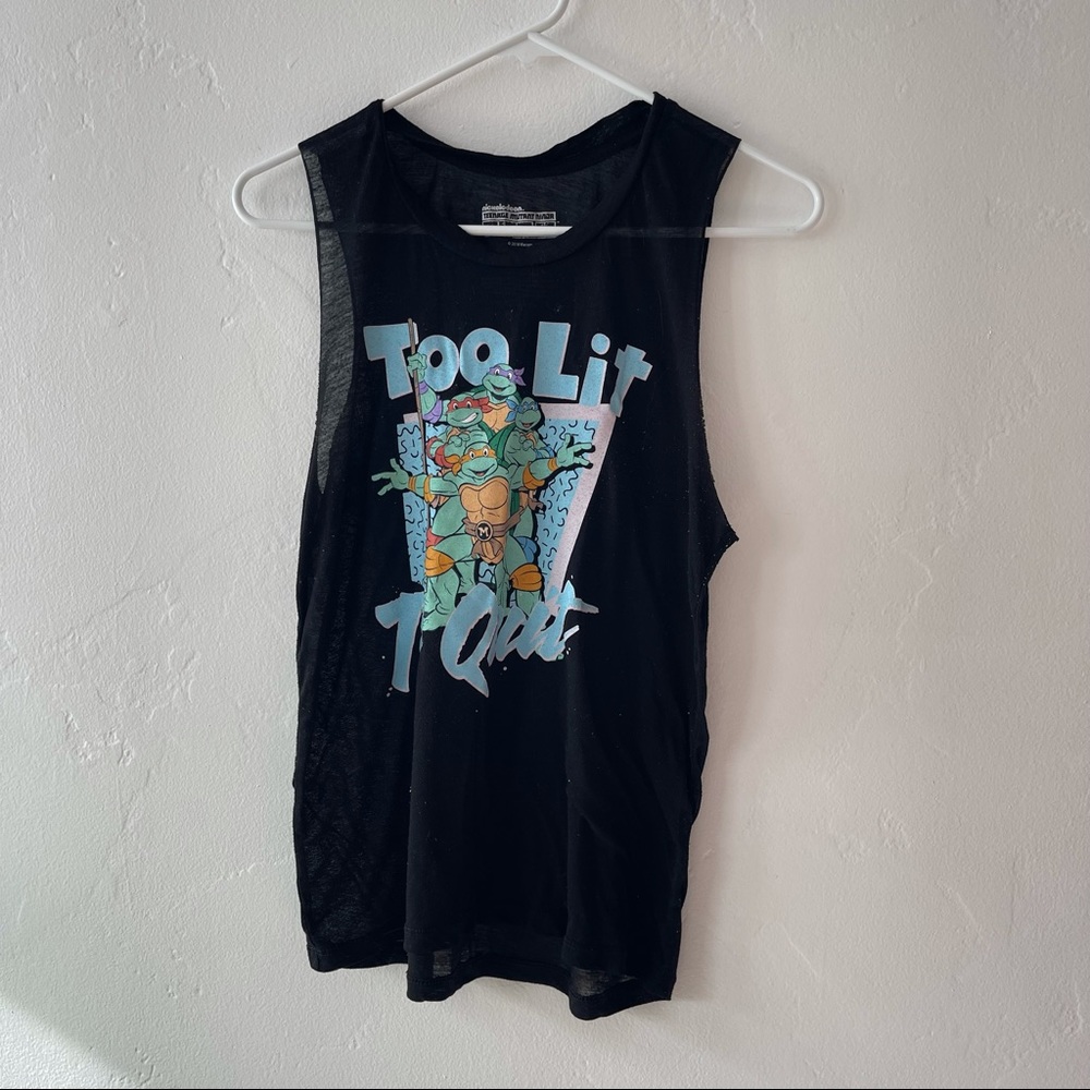 Nickelodeon Teenage Mutant Ninja Turtles Too Lit To Quit Tank Top